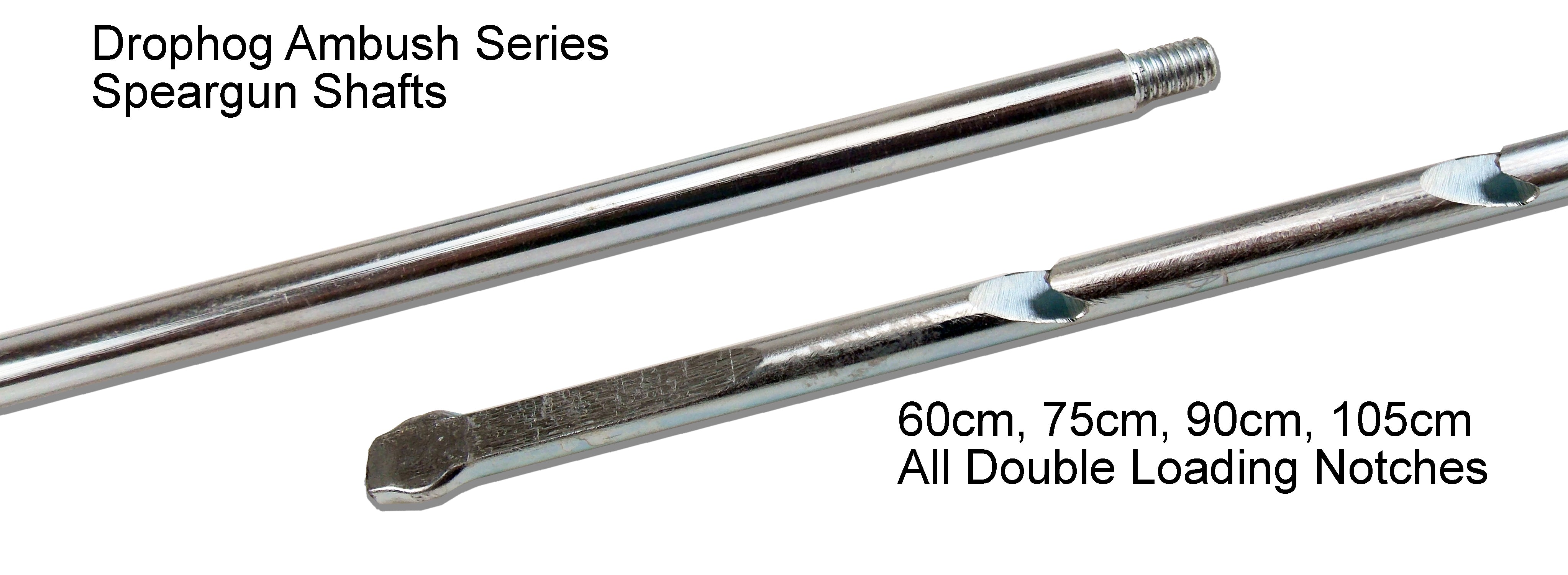 Drophog Ambush Speargun Shafts - Polished Galvanized Steel - 7mm
