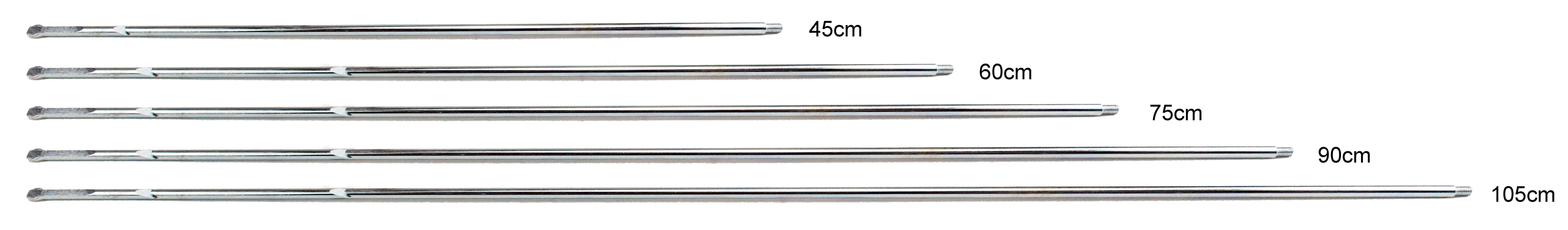 Drophog Ambush Speargun Shafts - Polished Galvanized Steel - 7mm